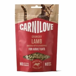 Carnilove Cat Crunchy Aikuisille Lammas Mustikoilla 50 g — rapeat herkutte aikuisille kissoille lampaan ja mustikoiden kanssa