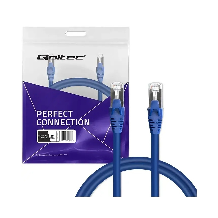 Qoltec Ethernet LAN -verkkokaapeli | Cat6 | FTP | 3m – 5