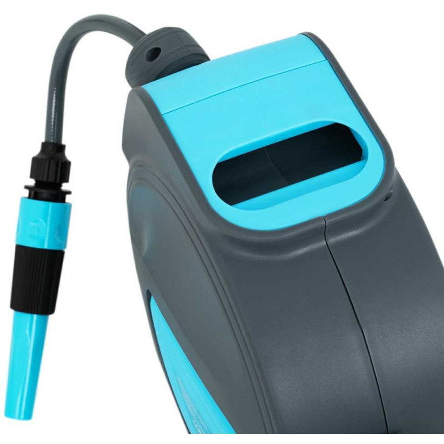 Hillvert Wall-Mounted Hose Reel with Automatic Retractable Function 10 m + 1 m 5/6'' – 5