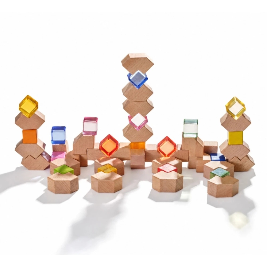 Viga Toys VIGA Puitakristallidest valgusplokid 66 tk alates 18 kuud – 5
