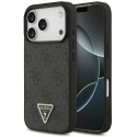 Guess odinis 4G Triangle Strass MagSafe dėklas, skirtas iPhone 18 Pro / 17 Pro, juodas Guess odinis 4G Triangle Strass MagSafe dėklas, skirtas iPhone 18 Pro / 17 Pro, juodas