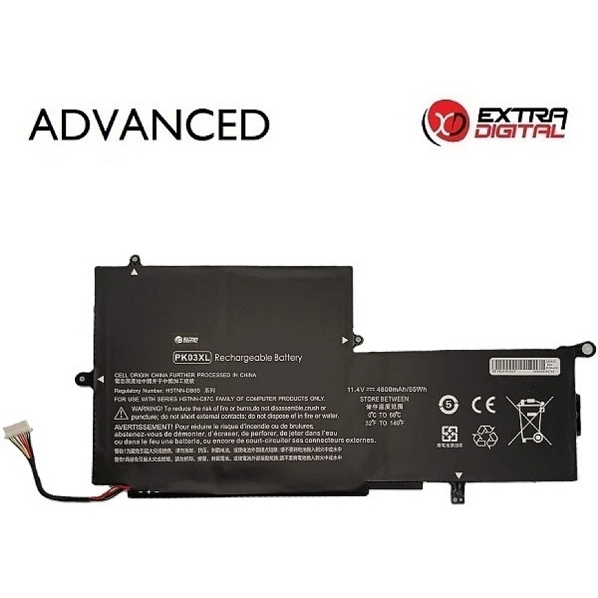 HP PK03XL klēpjdatora akumulators, 4800mAh, Extra Digital Advanced