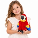 Lean Toys Mīkstā rotaļlieta Papagailis Ara maskots mīksts un objemams sarkans 25 cm