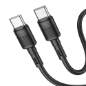 Hoco Victory X83 data transfer and charging cable | USB-C to USB-C | 60W | 1m | black Hoco Victory X83 data transfer and charging cable | USB-C to USB-C | 60W | 1m | black
