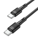 Hoco Victory X83 data transfer and charging cable | USB-C to USB-C | 60W | 1m | black Hoco Victory X83 data transfer and charging cable | USB-C to USB-C | 60W | 1m | black