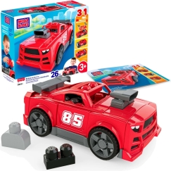 Mattel MEGA BLOKS BUILD AND GO 3 in 1 sacīkšu automašīnas konstruktors (JKG35)