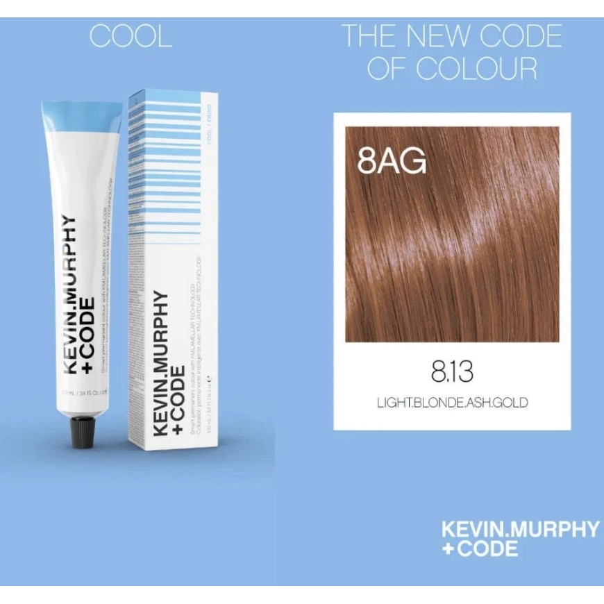 Kevin Murphy +Code pastāvīgās matu krāsas 8.138AG pelnu zelta, 100 ml – 4