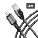 ADE-CM20 USB-C 5 Gbps - gigabit Ethernet -sovitin integroidulla CAT6 RJ-45 -verkkokaapelilla (2 m), Asix AX88179B ADE-CM20 USB-C 5 Gbps - gigabit Ethernet -sovitin integroidulla CAT6 RJ-45 -verkkokaapelilla (2 m), Asix AX88179B