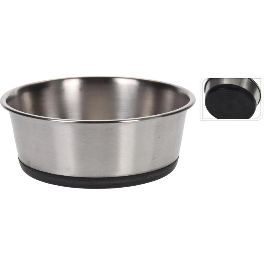 Koirien kokoelma ruostumattomasta teräksestä valmistettu kulho koiranruoalle, liukumaton vesikulho 16 cm 1,1 l – 4