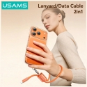 USAMS U97 60W USB-C to USB-C Cable with Strap 30cm Orange USAMS U97 60W USB-C to USB-C Cable with Strap 30cm Orange