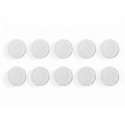 Bi-Office valge tahvli magnetid 30 mm, 10 tk, eriti tugev, valge värv Bi-Office valge tahvli magnetid 30 mm, 10 tk, eriti tugev, valge värv