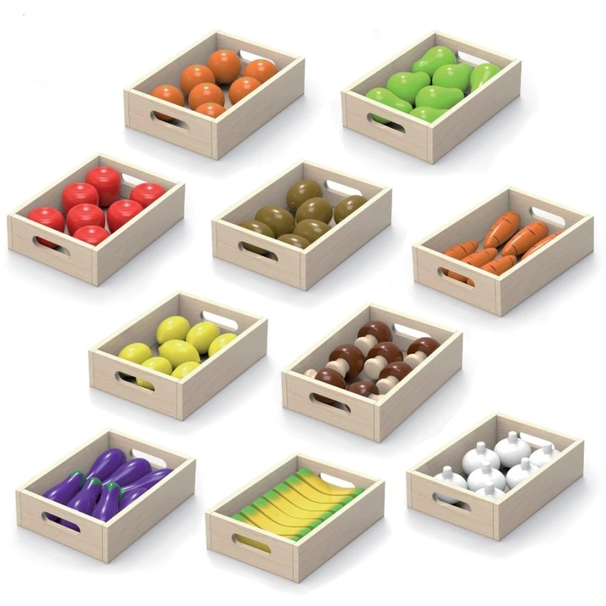 Tooky Toys TOOKY TOY Montessori medinis sodo vežimėlis 57 vnt. – 3