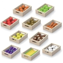 Tooky Toys TOOKY TOY Montessori Wooden Garden Cart 57 pcs