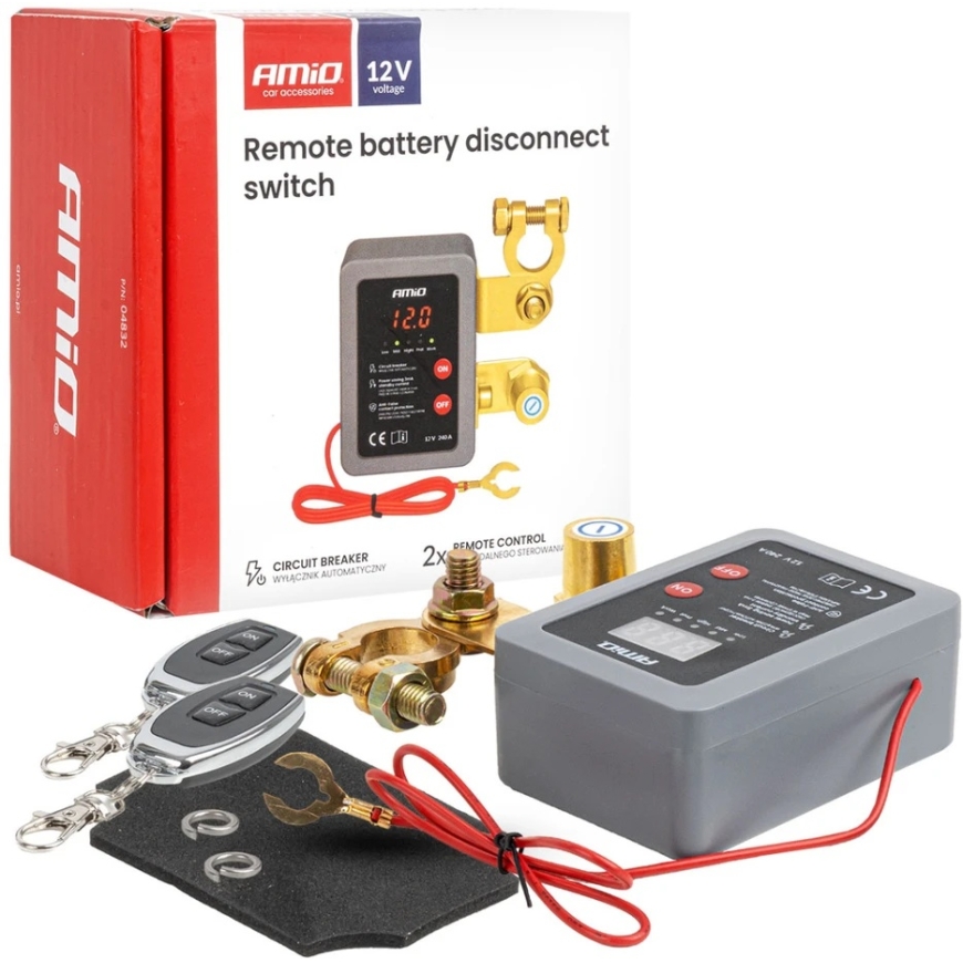 Удаленный отключатель аккумулятора 12V 240A (BATT) AMIO-04832