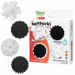 AM Tullo Tullo kylpypallot vauvoille 4kpl musta valkoista 6-7cm 805