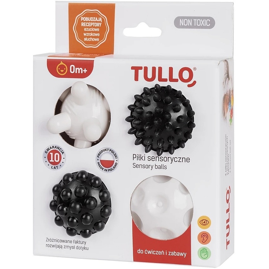 AM Tullo Tullo bath balls for babies 4pcs black white 6-7cm 805 – 2