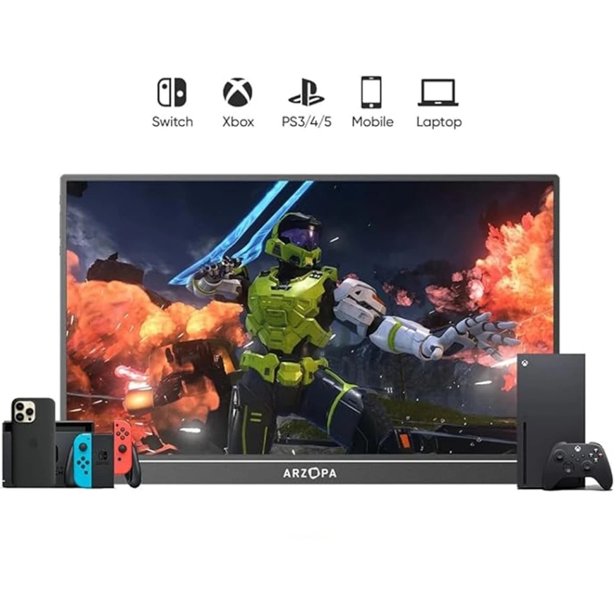 Žaidimų monitorius ARZOPA Z1FC 16.1" Full HD – 3