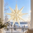 Christmas Decoration HANGING PAPER STAR SNOWFLAKE 75CM WHITE 9 POINTS 1067957