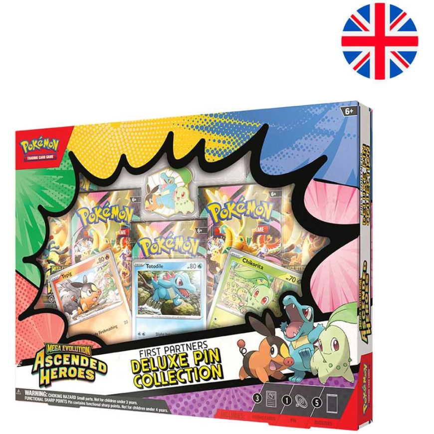 The Pokemon Pokemon TCG: Mega Evolution — Ascended Heroes First Partners Deluxe Pin Collection – 2