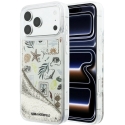 Чехол Karl Lagerfeld Liquid Glitter Beach & Sand для iPhone 17 Pro Max / 18 Pro Max - коричнево-желтый Чехол Karl Lagerfeld Liquid Glitter Beach & Sand для iPhone 17 Pro Max / 18 Pro Max - коричнево-желтый