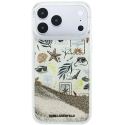 Karl Lagerfeld Liquid Glitter Beach & Sand maciņš iPhone 17 Pro Max / 18 Pro Max - brūngani dzeltens Karl Lagerfeld Liquid Glitter Beach & Sand maciņš iPhone 17 Pro Max / 18 Pro Max - brūngani dzeltens