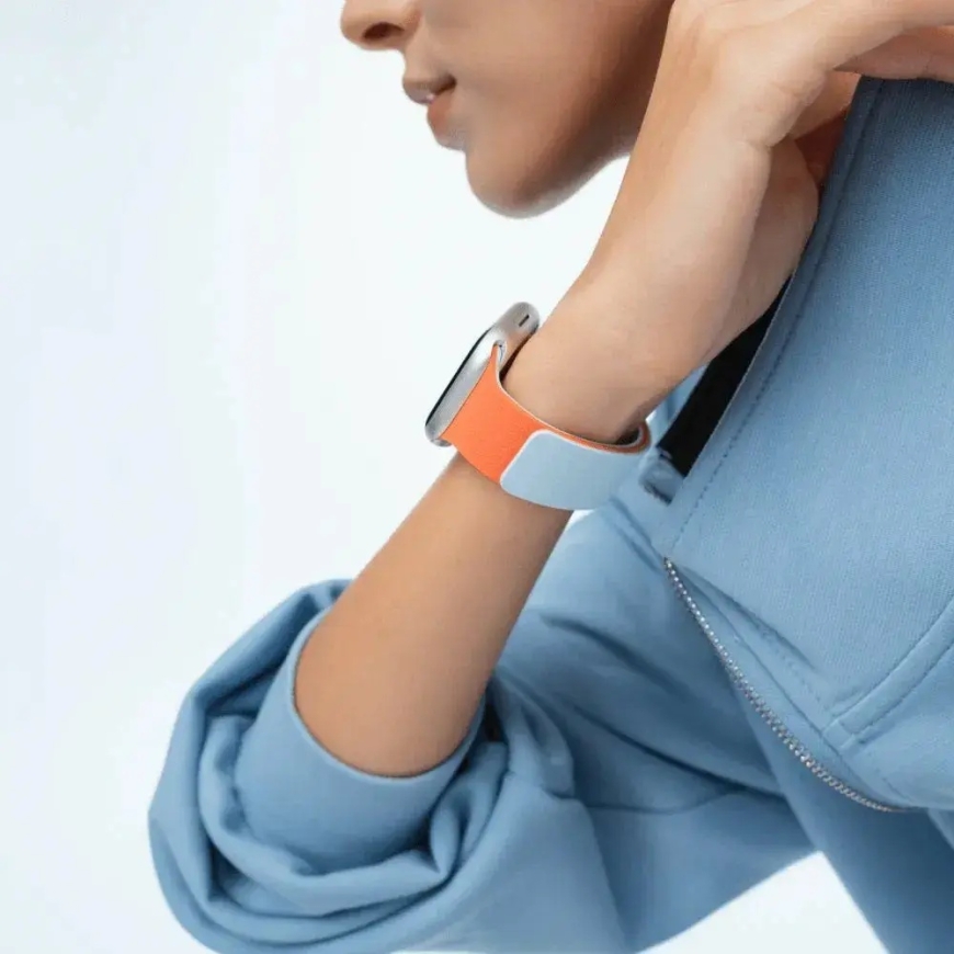 Moft Snap Duo viedpulksteņa siksniņa priekš Apple Watch 1-5/6/7/8/9/10/11/SE/SE 2/SE 3 (38/40/41/42 mm) | mākslīgā āda | oranža – 5