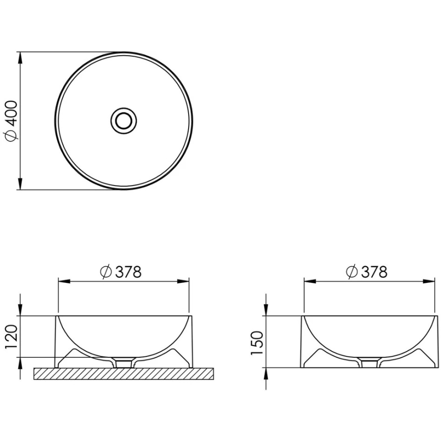 Compotexa Granito vannit sink Fabela BQR40-601, must – 4