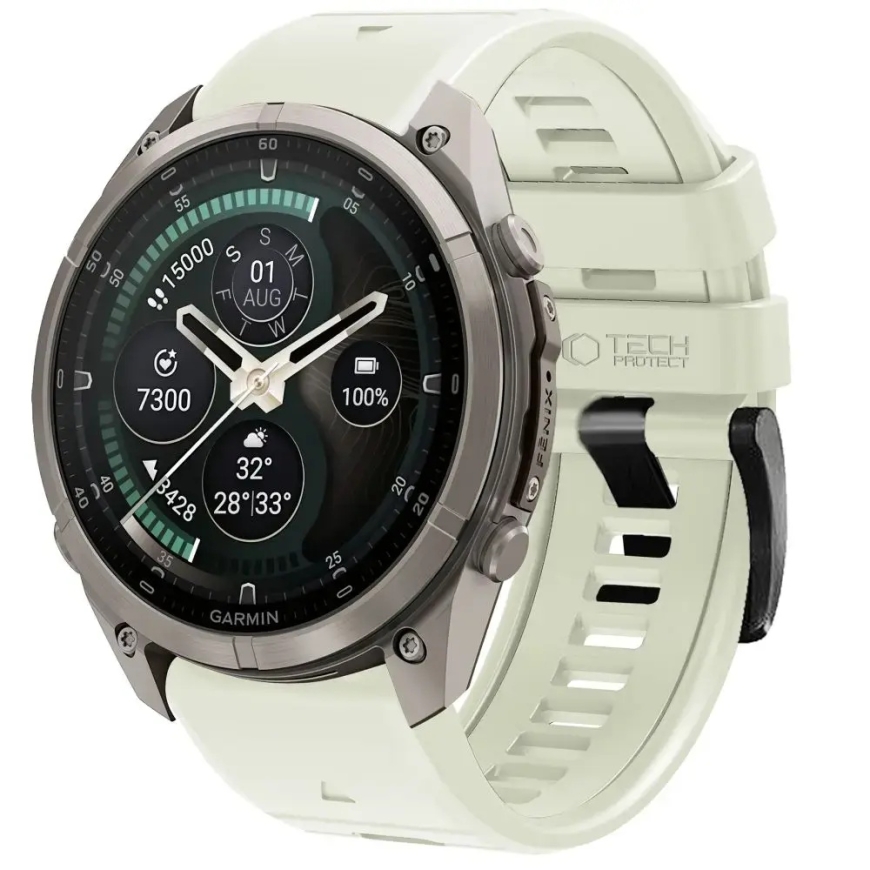 TECH-PROTECT SILIKONINIS GARMIN FENIX 5X / 5X PLUS / 6X / 6X PRO / 7X / 8 / 8 PRO / 9 / 9 PRO (51 MM) AKMENS PILKA