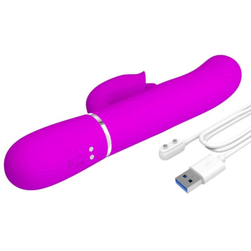 Pretty Love Flirtation PRETTY LOVE - TRUSIS VIBRATORS AR SPĒĻU FUCSIA KRĀSU – 2