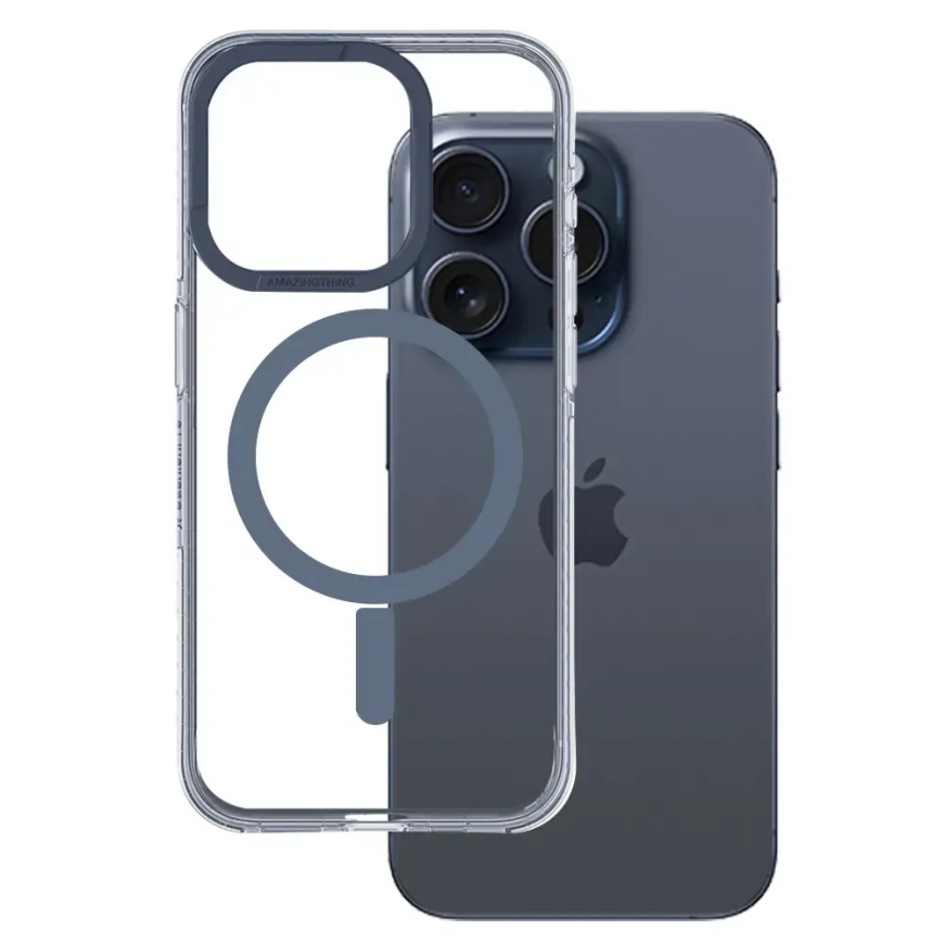 Amazing Thing Titan Pro telefoni ümbris MagSafe toega iPhone 15 Pro Max sinine
