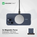 Amazing Thing Titan Pro -puhelinsuojus MagSafe-tuesta iPhone 15 Pro Max:lle sininen