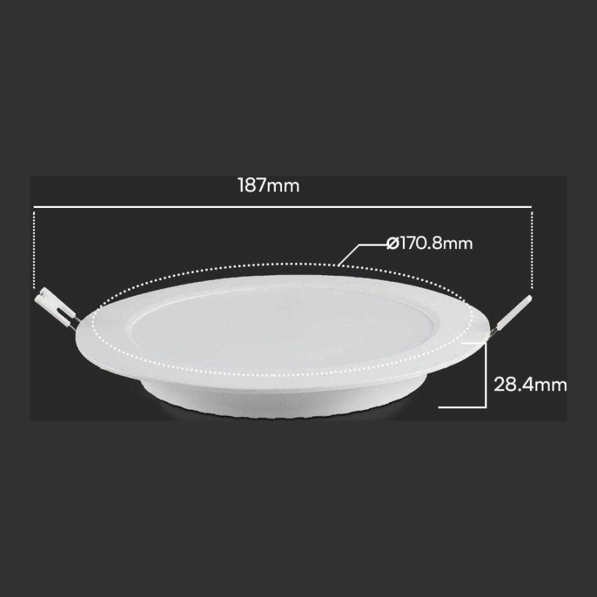 V-tac 12W iebūvējamā LED paneļa, balta, 6500K, SAMSUNG LED mikroshēma – 2