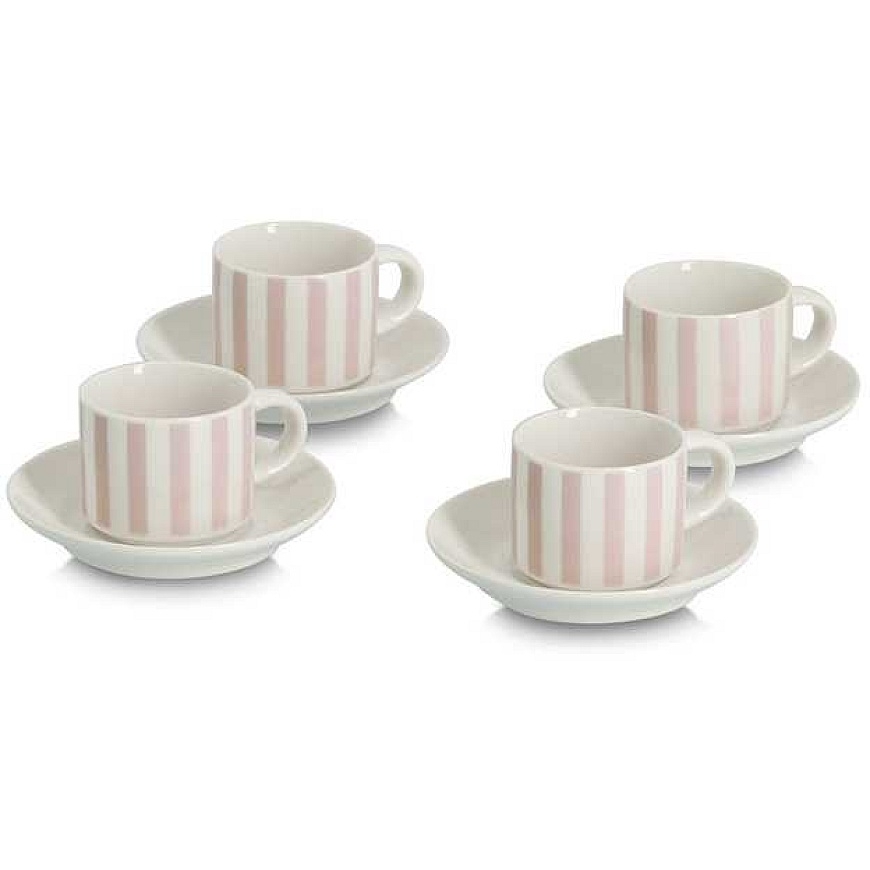 Zeller Espresso-muki setti lautasilla, 70 ml
