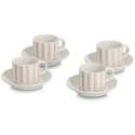 Zeller Espresso Cup Set with Saucers, 70 ml