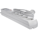 Plastrol Toitejuhe koos kaitselüliti ja ülepinge kaitsesüsteemiga Professional, 5 pesa, pikkus 5 m, 10 A, 230 V, 2300 W, hall Plastrol Toitejuhe koos kaitselüliti ja ülepinge kaitsesüsteemiga Professional, 5 pesa, pikkus 5 m, 10 A, 230 V, 2300 W, hall