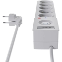 Plastrol Toitejuhe koos kaitselüliti ja ülepinge kaitsesüsteemiga Professional, 5 pesa, pikkus 5 m, 10 A, 230 V, 2300 W, hall Plastrol Toitejuhe koos kaitselüliti ja ülepinge kaitsesüsteemiga Professional, 5 pesa, pikkus 5 m, 10 A, 230 V, 2300 W, hall