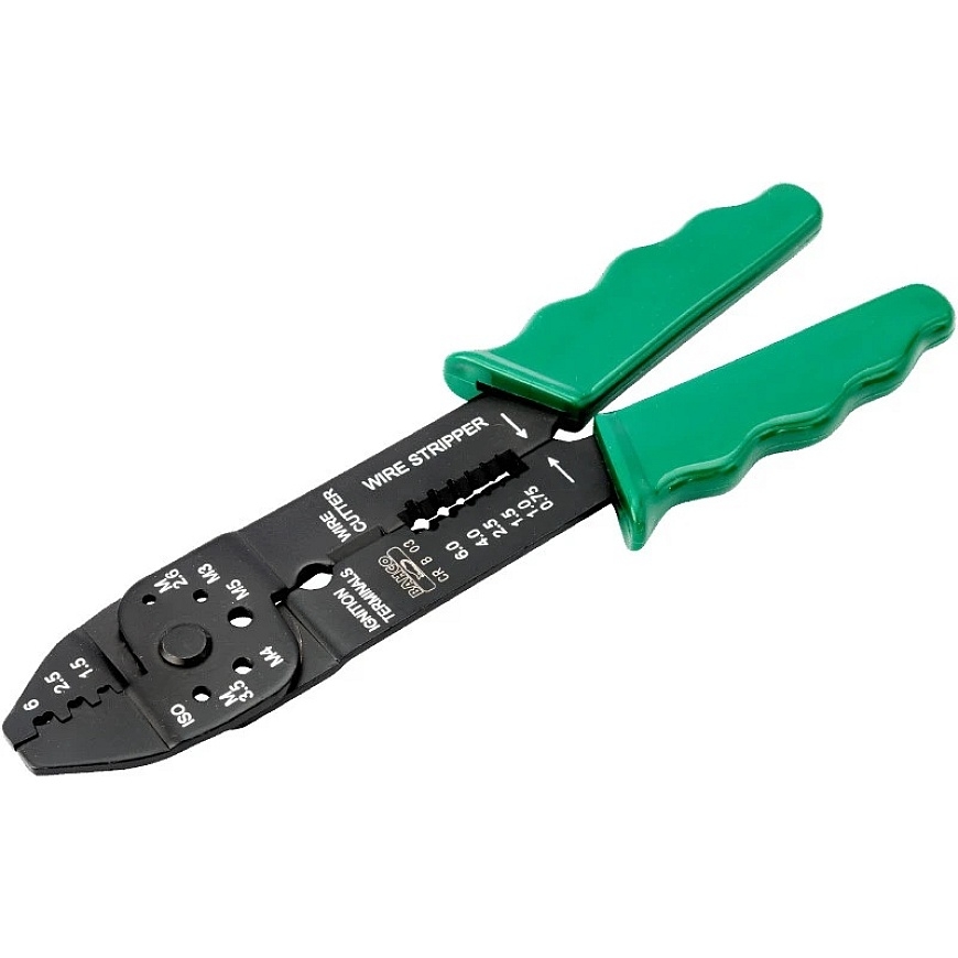 Bahco Crimping Pliers with Green Handles 220 mm
