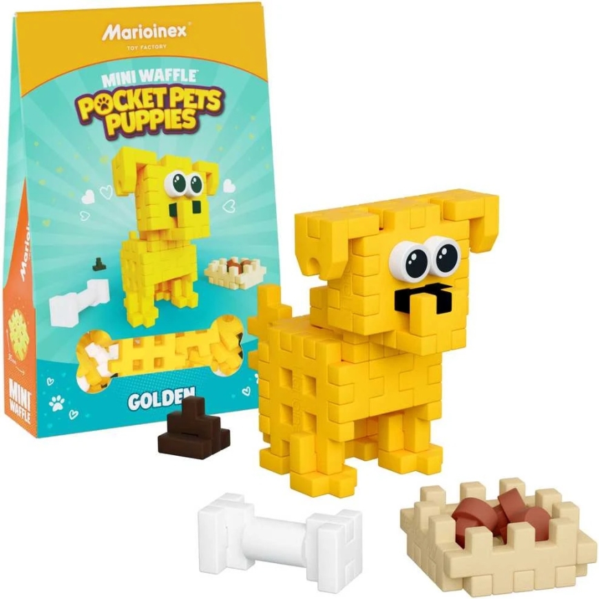 Marioinex Mini Waffle Taskueläimet Pennut Kultaretriever