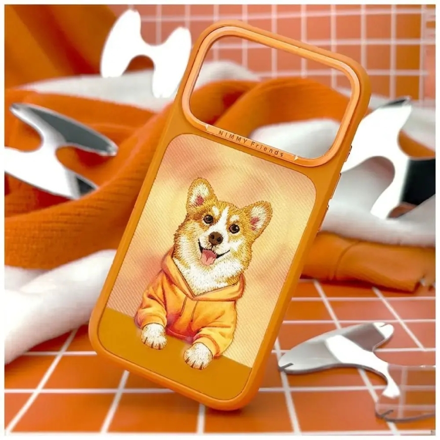 NIMMY-kuori GENTLE PETS SERIES DOG yhteensopiva MagSafen kanssa IPHONE 18 Pro Max/17 Pro Max oranssi – 5