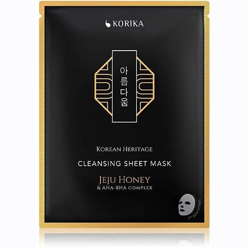 Korika Valomoji lakštinė kaukė su Jeju medumi ir AHA, BHA kompleksu, korėjietiškas paveldas (valomoji lakštinė kaukė) 25 g