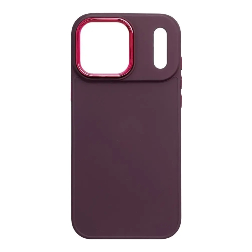 Dėklas iPhone 17 Pro Max / 18 Pro Max Rėmas tamsiai vyšnių