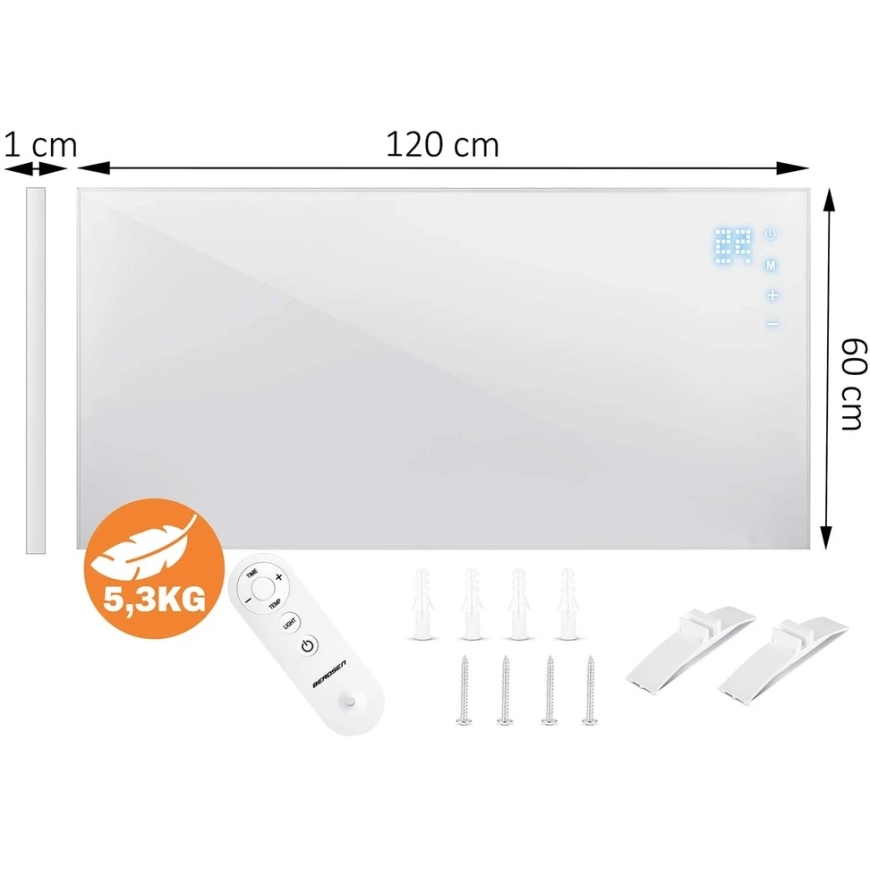 Infrapuna küttesüsteem infrapuna 1000 W Berdsen BD-992 kaugjuhtimine WiFi rakendus – 2