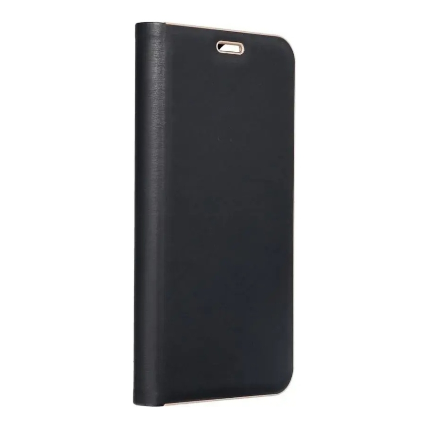 LUNA Book -kirjatyyppinen puhelimen suojakotelo Samsung Galaxy A41:lle (A415) musta