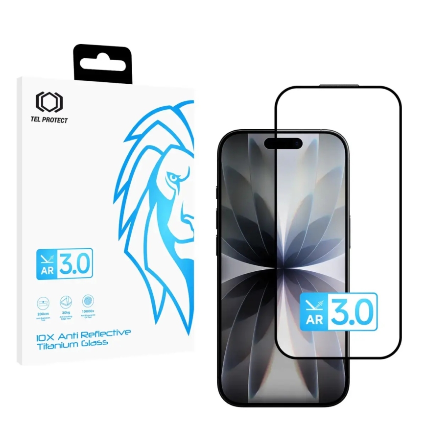 Tel Protect 10X AR 3.0 AntiReflective Titanium tempered glass for phone iPhone 16 Pro Max