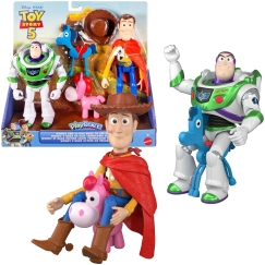 Disney Toy Story 5 PlayScale Figure Set Chip Buzz Lightyear Hi-Tech + Two Horses