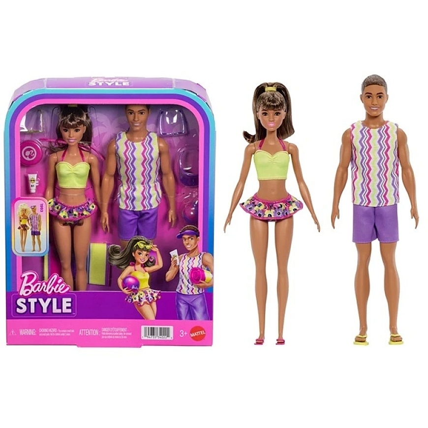 Mattel Lėlės Barbie ir Ken paplūdimyje su aksesuarais