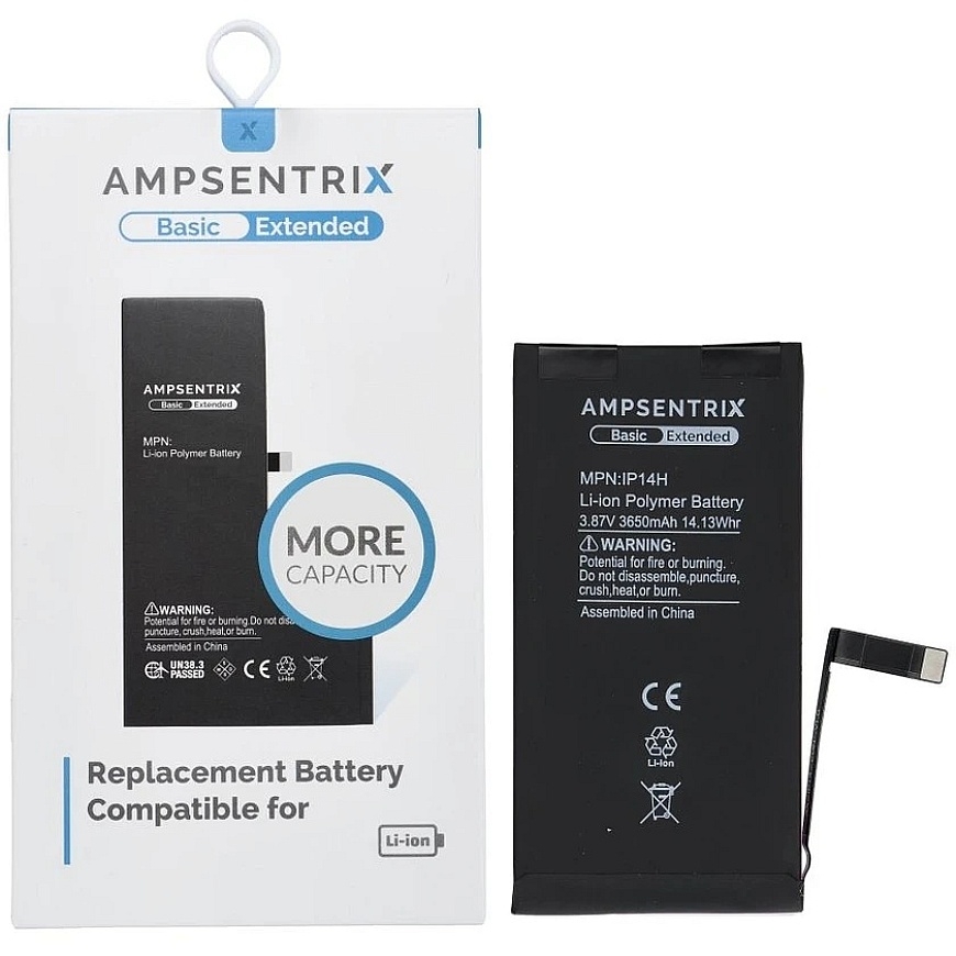OEM AmpSentrix Basic akumulators iPhone 14 (lielas jaudas 3650 mAh) – 2