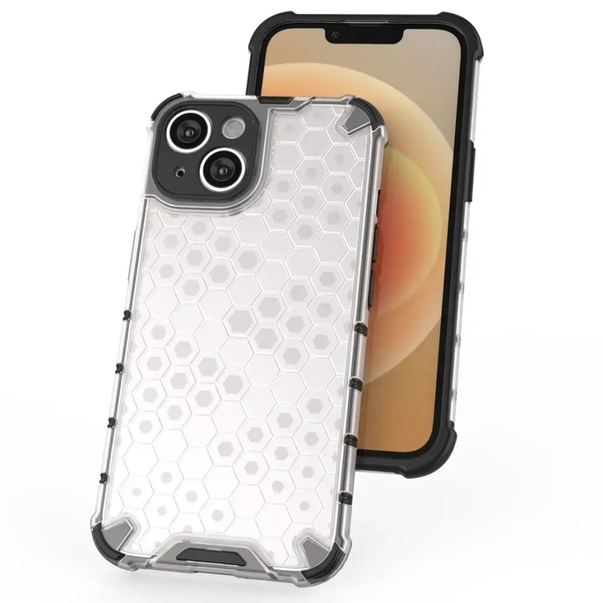 Honeycomb armored hybrid telefono dėklas iPhone 14 Plus juodas – 5