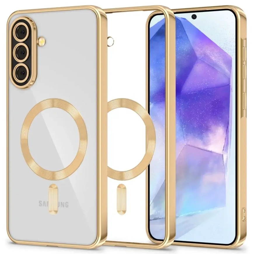 Tech-Protect MagFlex phone case with MagSafe support for Samsung Galaxy A57 (A576) gold