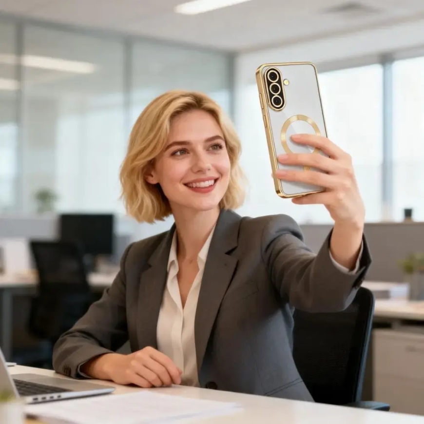 Tech-Protect MagFlex phone case with MagSafe support for Samsung Galaxy A57 (A576) gold – 3